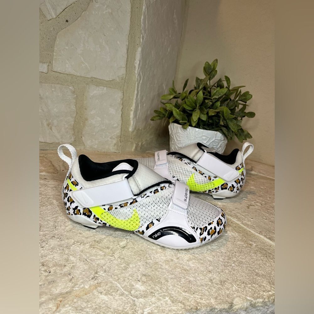 Nike SuperRep White Leopard indoor cycling shoe sz 6.5
